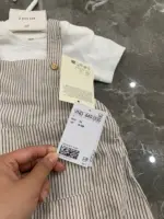 Set 2 món yếm đùi kẻ sọc trắng be H&M (6 đến 9 tháng) H&M - Ảnh 12