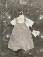 Set 2 món yếm đùi kẻ sọc trắng be H&M (6 đến 9 tháng) H&M - Ảnh 5