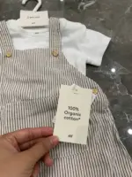 Set 2 món yếm đùi kẻ sọc trắng be H&M (6 đến 9 tháng) H&M - Ảnh 9