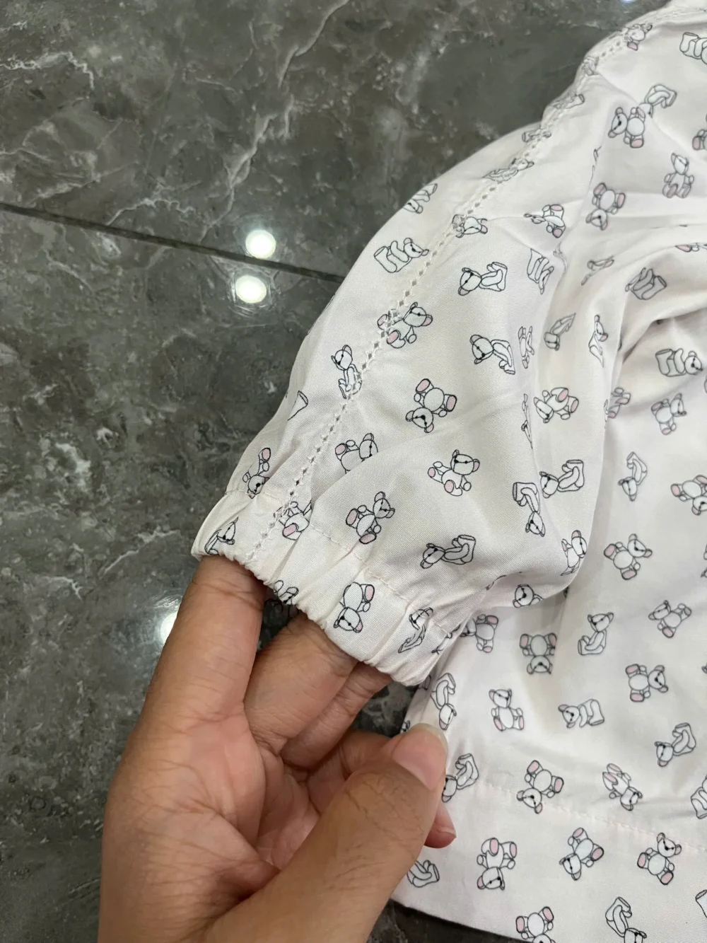 set váy sơ mi kèm áo khoác Burberry màu hồng nhạt (6 tháng) Burberry - Ảnh 6