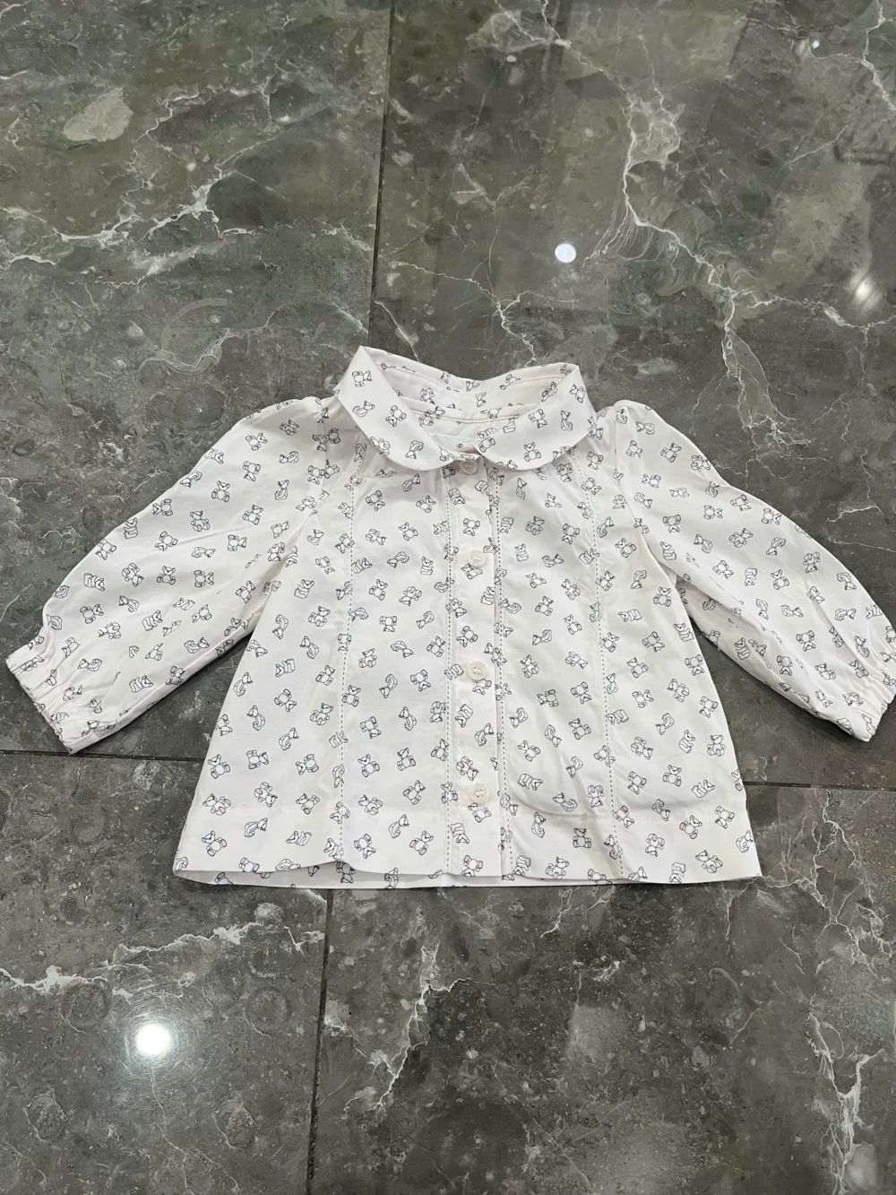 set váy sơ mi kèm áo khoác Burberry màu hồng nhạt (6 tháng) Burberry - Ảnh 10