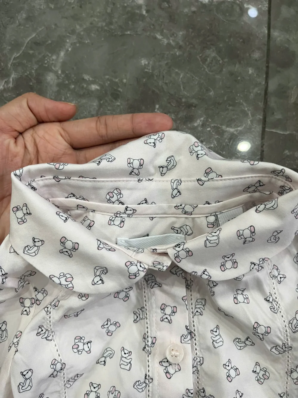 set váy sơ mi kèm áo khoác Burberry màu hồng nhạt (6 tháng) Burberry - Ảnh 16