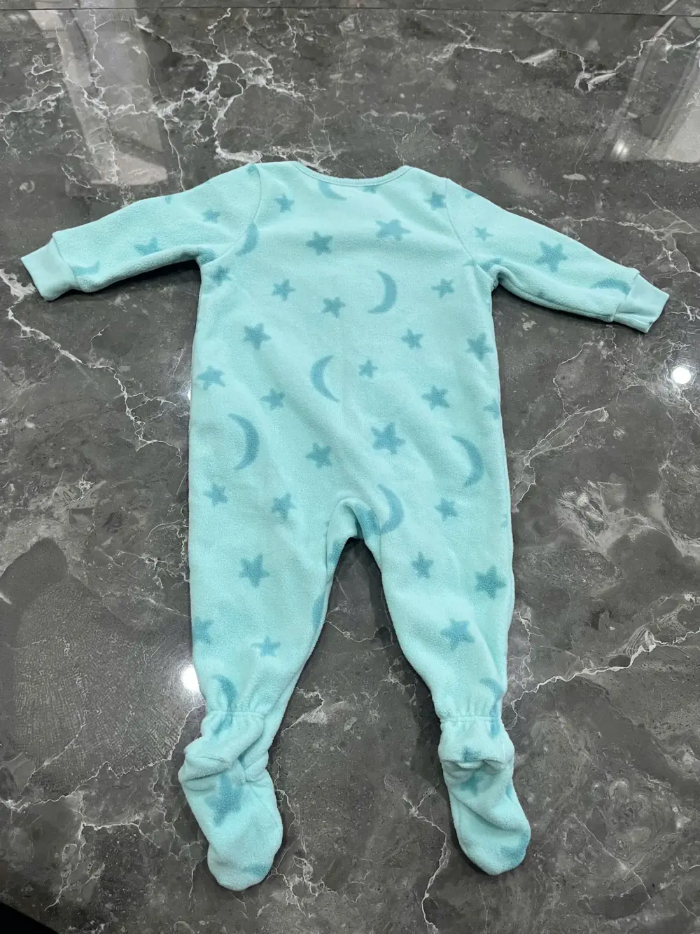 Set 2 bộ sleepsuit nỉ bông Carter’s màu hồng, xanh (size: 6m) - Ảnh 13