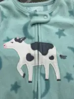 Set 2 bộ sleepsuit nỉ bông Carter’s màu hồng, xanh (size: 6m) - Ảnh 16