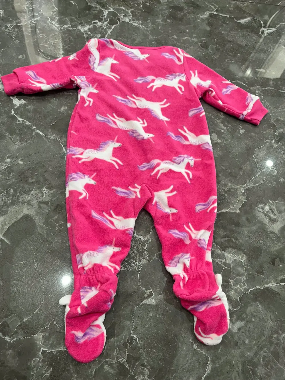 Set 2 bộ sleepsuit nỉ bông Carter’s màu hồng, xanh (size: 6m) - Ảnh 17