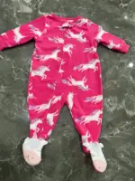 Set 2 bộ sleepsuit nỉ bông Carter’s màu hồng, xanh (size: 6m) - Ảnh 21