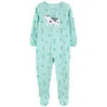 Set 2 bộ sleepsuit nỉ bông Carter’s màu hồng, xanh (size: 6m) - Ảnh 24