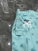 Set 2 bộ sleepsuit nỉ bông Carter’s màu hồng, xanh (size: 6m) - Ảnh 2