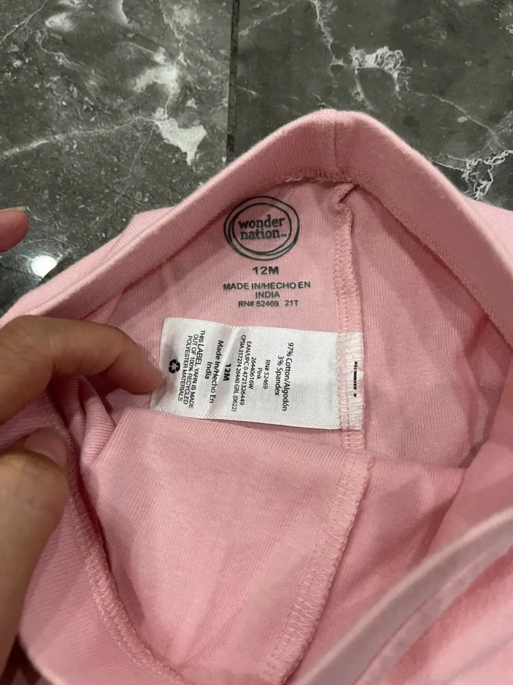 Set 5 quần legging mix brand Wonder Nation, Carter’s màu hồng, xám, trắng (size: 12m) - Ảnh 17