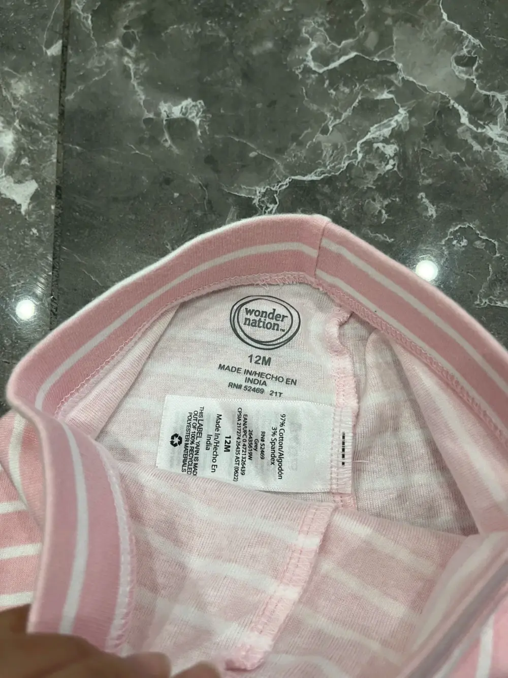 Set 5 quần legging mix brand Wonder Nation, Carter’s màu hồng, xám, trắng (size: 12m) - Ảnh 20