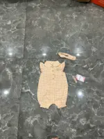 Set bộ body đùi Bearpaw họa tiết caro kèm nơ màu cam (size: 3/6m) - Ảnh 2