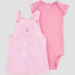 Set 3 món bodysuit váy yếm mix brand Carter’s , Cat & Jack (size 3/6m) - Ảnh 2