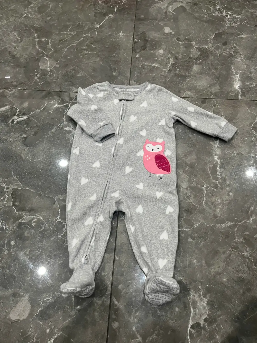 Set 2 bộ quần áo dài bông & sleepsuit bông Carter's (size 9/12m) - Ảnh 14