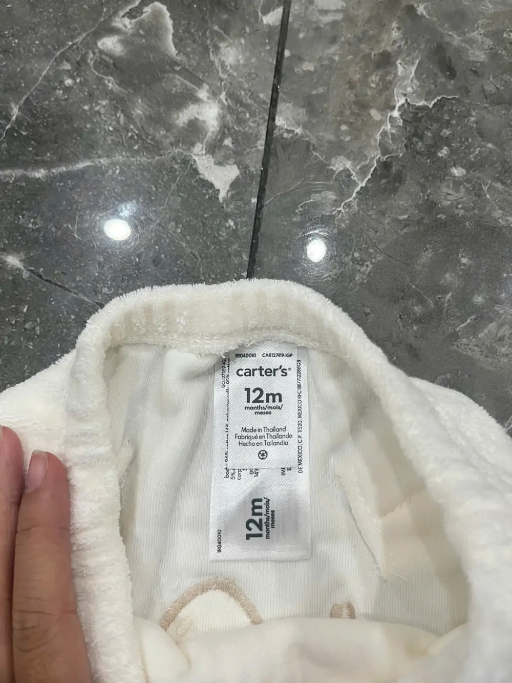 Set 2 bộ quần áo dài bông & sleepsuit bông Carter's (size 9/12m) - Ảnh 17