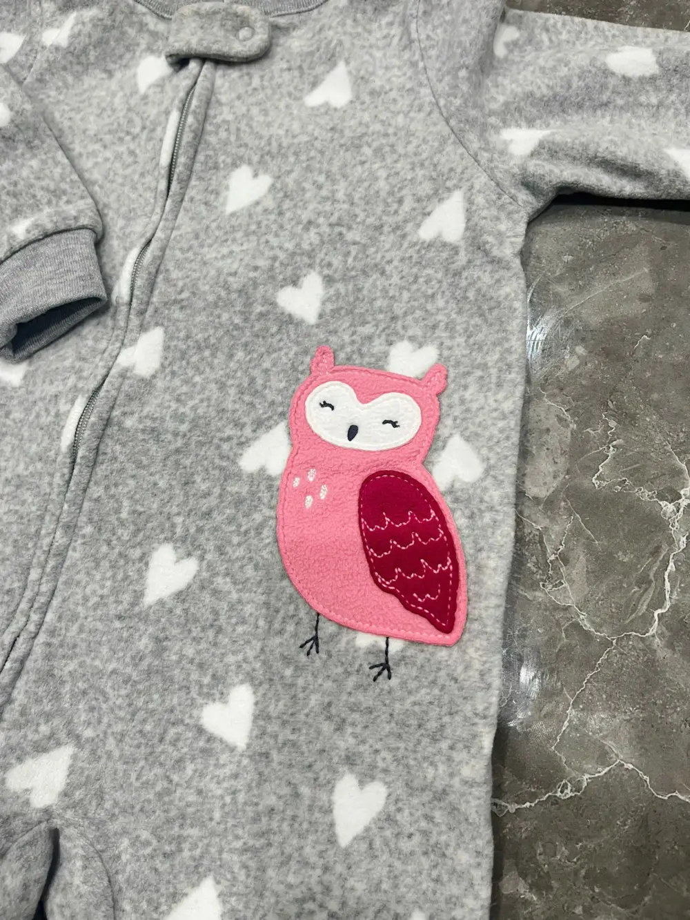 Set 2 bộ quần áo dài bông & sleepsuit bông Carter's (size 9/12m) - Ảnh 8