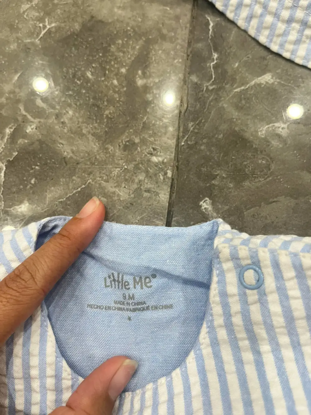 Set 2 món đồ mùa hè cho bé gái mix brand Little me & Janie&Jack (size 6/12m) kèm nón - Ảnh 6