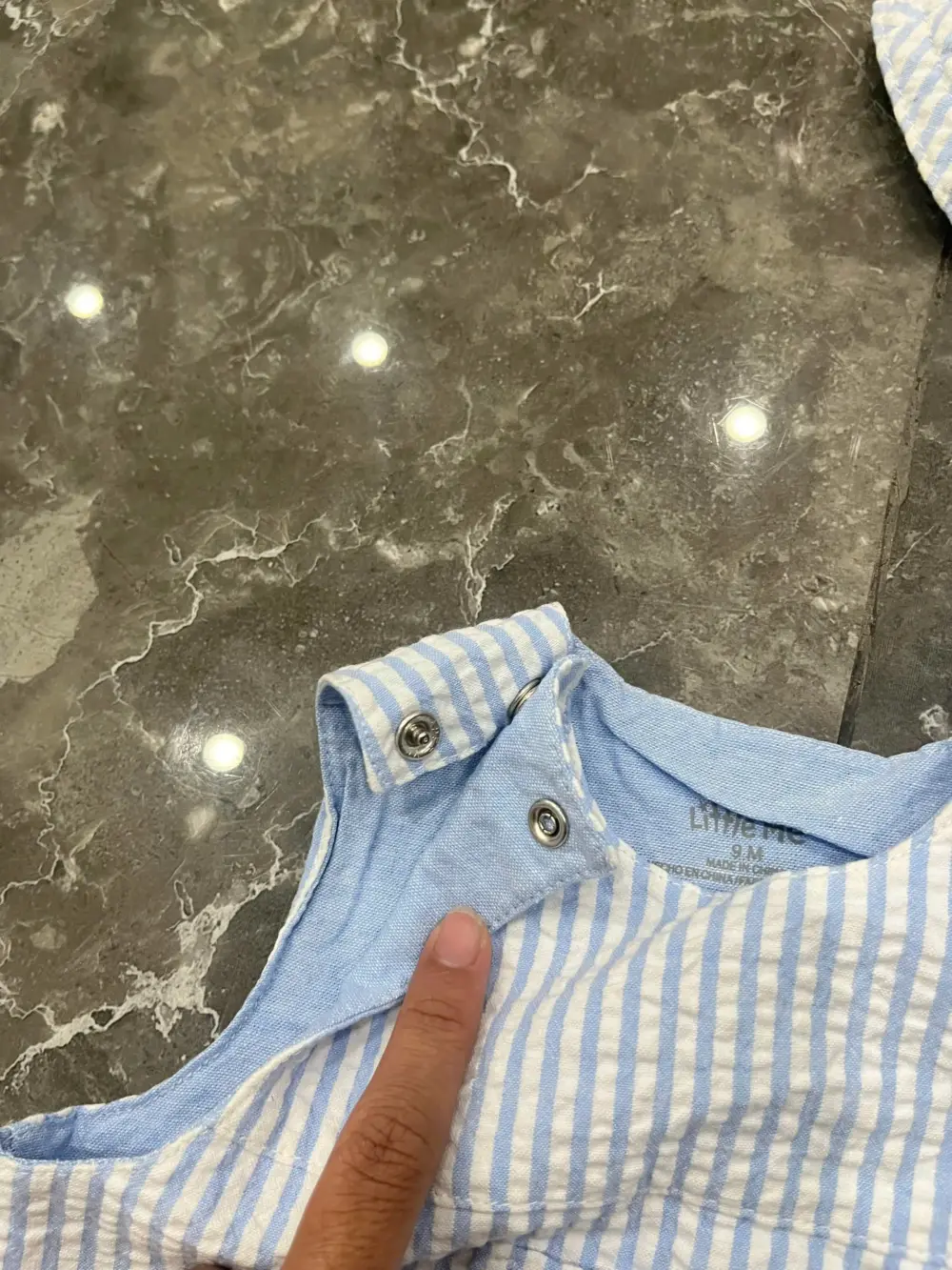 Set 2 món đồ mùa hè cho bé gái mix brand Little me & Janie&Jack (size 6/12m) kèm nón - Ảnh 7