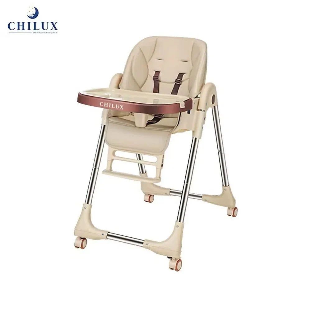Ghế ăn dặm Chilux Grow S, đa năng điều chỉnh độ cao linh hoạt có thể gấp gọn (màu be) 5 tháng - 3 tuổi - Ảnh 21
