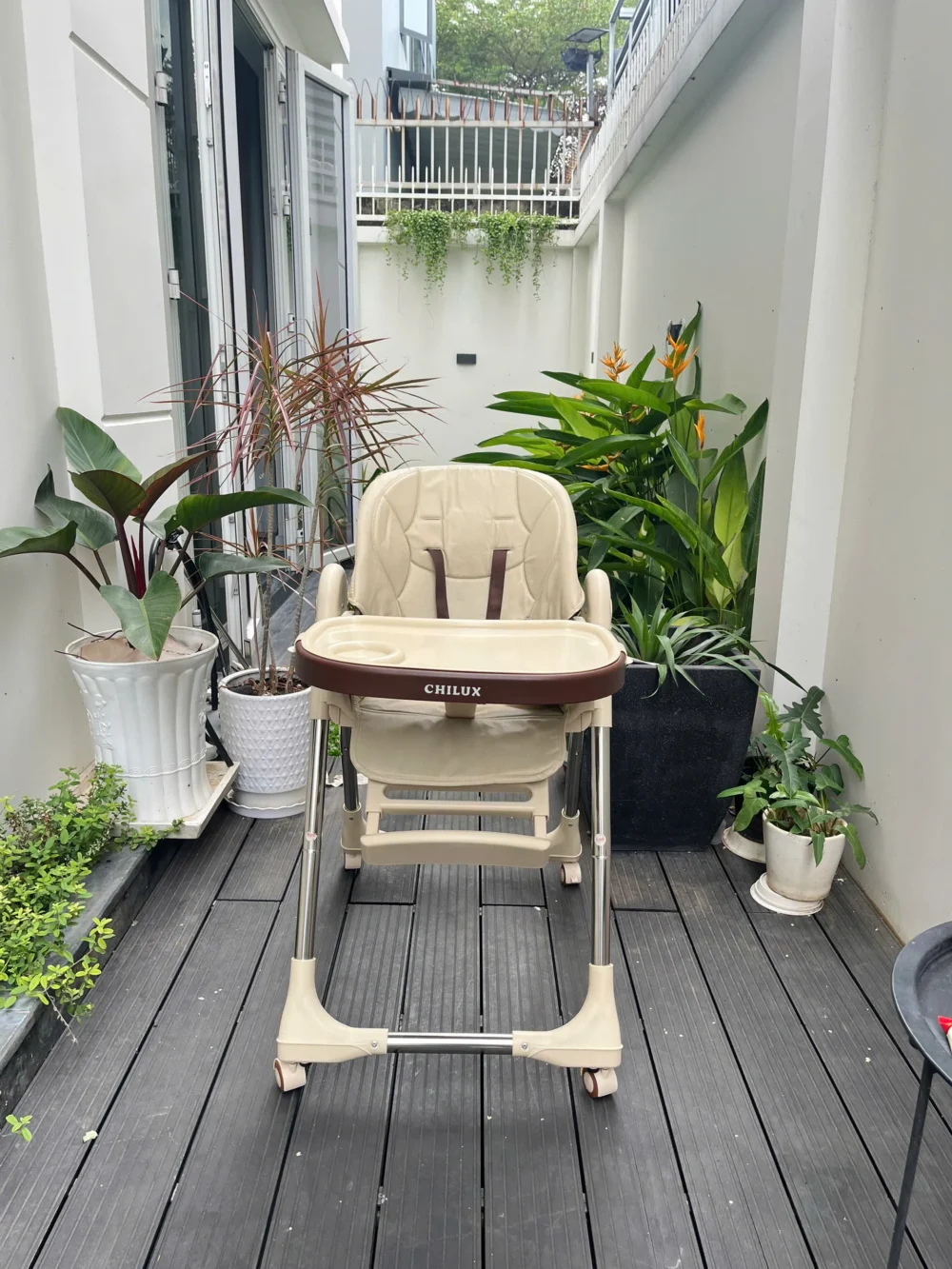 Ghế ăn dặm Chilux Grow S, đa năng điều chỉnh độ cao linh hoạt có thể gấp gọn (màu be) 5 tháng - 3 tuổi - Ảnh 7