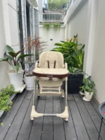 Ghế ăn dặm Chilux Grow S, đa năng điều chỉnh độ cao linh hoạt có thể gấp gọn (màu be) 5 tháng - 3 tuổi - Ảnh 7