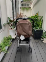 Xe đẩy cho bé Aprica Soraria màu nâu (no box) - Ảnh 8