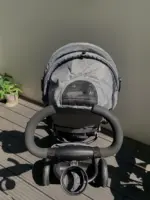 Xe đẩy 3 bánh Kinderkraft Aveo màu ghi (no box) - Ảnh 8