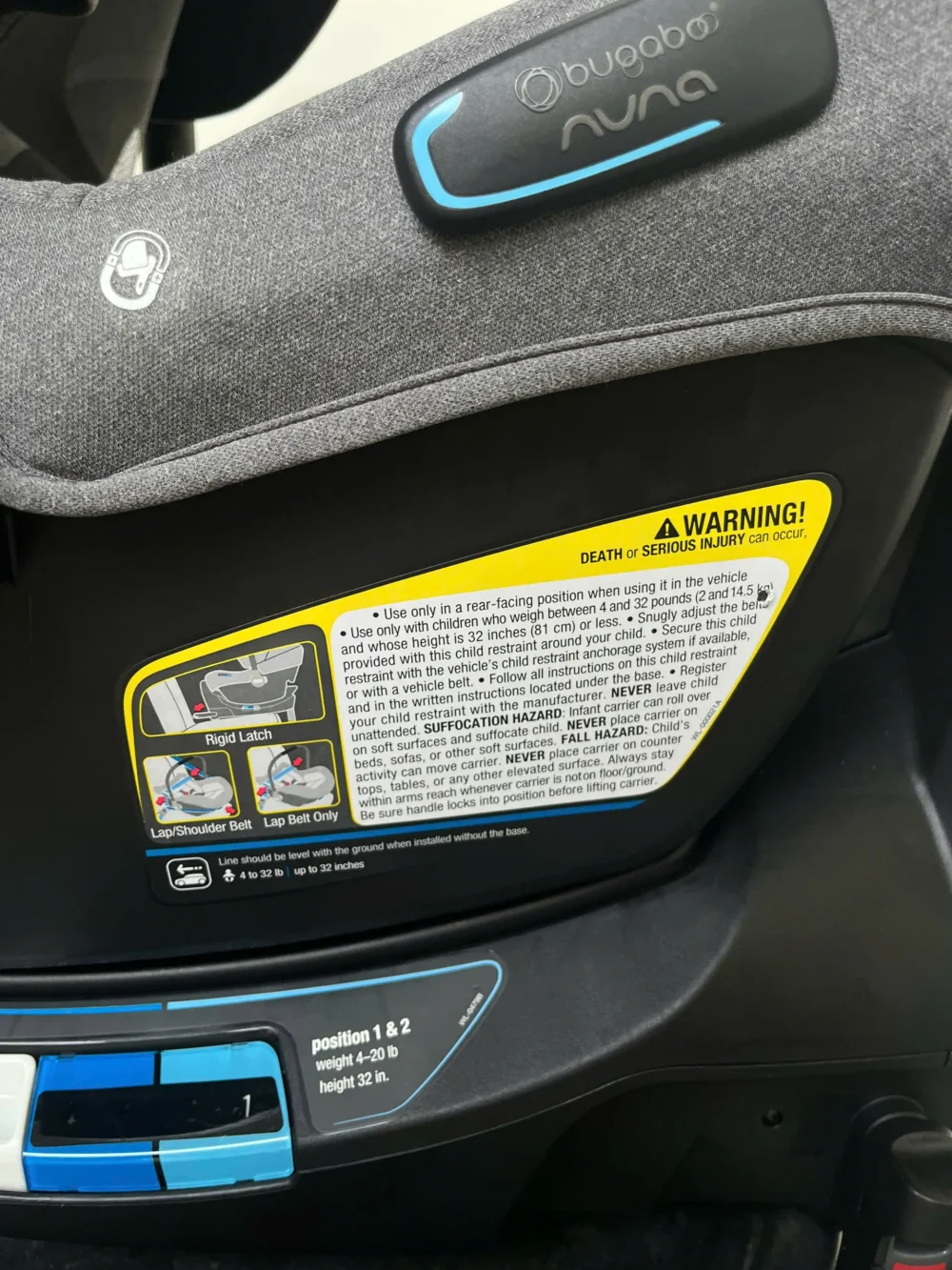 Nôi carseat Bugaboo Turtle Air by Nuna kèm base isofix (màu xám) - Ảnh 17