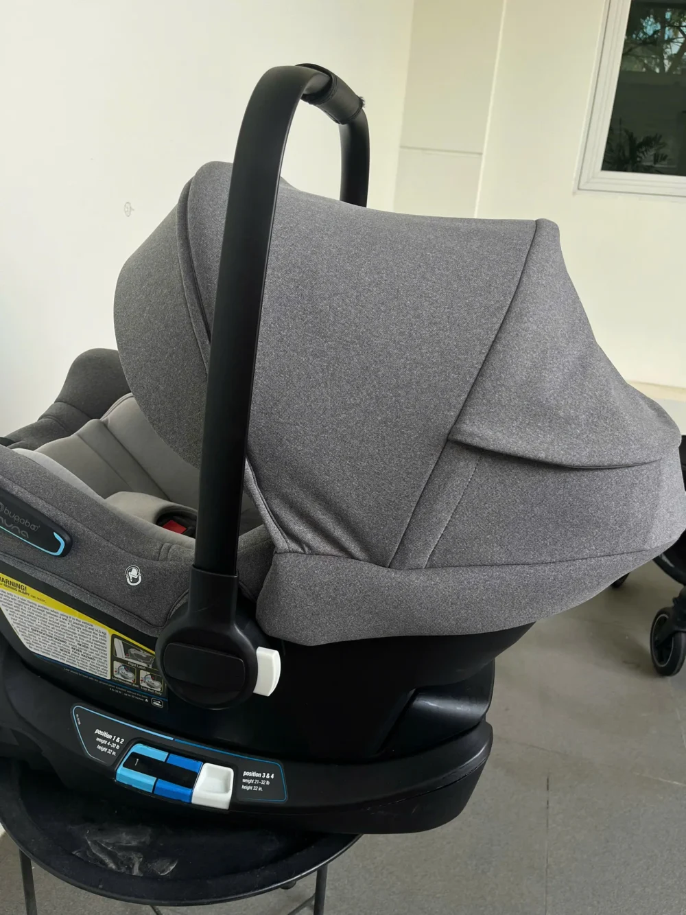 Nôi carseat Bugaboo Turtle Air by Nuna kèm base isofix (màu xám) - Ảnh 3