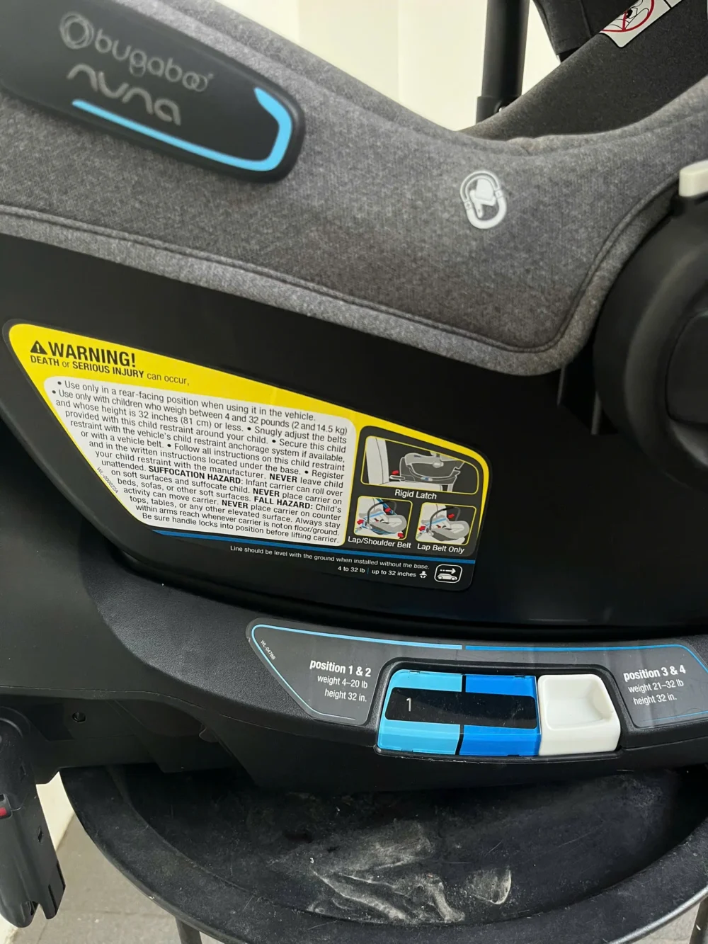 Nôi carseat Bugaboo Turtle Air by Nuna kèm base isofix (màu xám) - Ảnh 5
