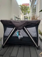 Nôi cũi lưới gấp gọn Nuna Sena Aire màu Charcoal (còn túi đựng hãng) & tặng kèm nệm cũi sơ dừa đặt làm riêng theo size nôi - Ảnh 2