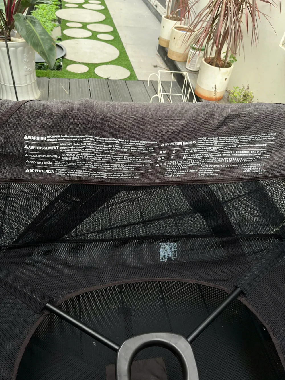 Nôi cũi lưới gấp gọn Nuna Sena Aire màu Charcoal (còn túi đựng hãng) & tặng kèm nệm cũi sơ dừa đặt làm riêng theo size nôi - Ảnh 4
