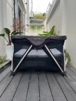 Nôi cũi lưới gấp gọn Nuna Sena Aire màu Charcoal (còn túi đựng hãng) & tặng kèm nệm cũi sơ dừa đặt làm riêng theo size nôi - Ảnh 10