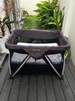 Nôi cũi lưới gấp gọn Nuna Sena Aire màu Charcoal (còn túi đựng hãng) & tặng kèm nệm cũi sơ dừa đặt làm riêng theo size nôi - Ảnh 11