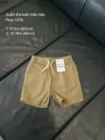Quần đùi kaki Next babay màu nâu ( size 9/12m, 12/18m