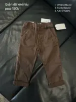 Quần kaki dài Next baby màu nâu ( 12/18m, 1.5/2y , 4/5y)