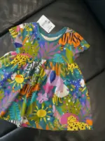 Váy xòe họa tiết rừng nhiệt đới Next baby màu tropical (size 9/12m , 6/7y) - Ảnh 2