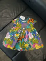 Váy xòe họa tiết rừng nhiệt đới Next baby màu tropical (size 9/12m , 6/7y) - Ảnh 4