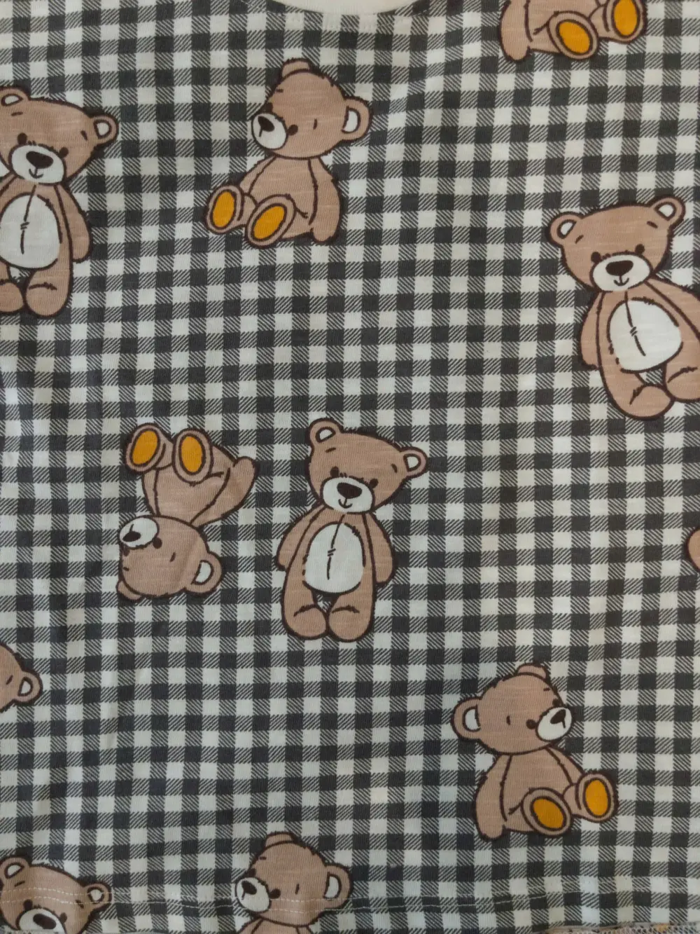 Áo thun họa tiết caro gấu Next baby màu đen( Size 6/9m, 1.5/2y) - Ảnh 3