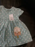 Váy xòe họa tiết chấm bi Next baby màu xanh ngọc ( Size 9/12m, 3/4y, 5/6y) - Ảnh 2