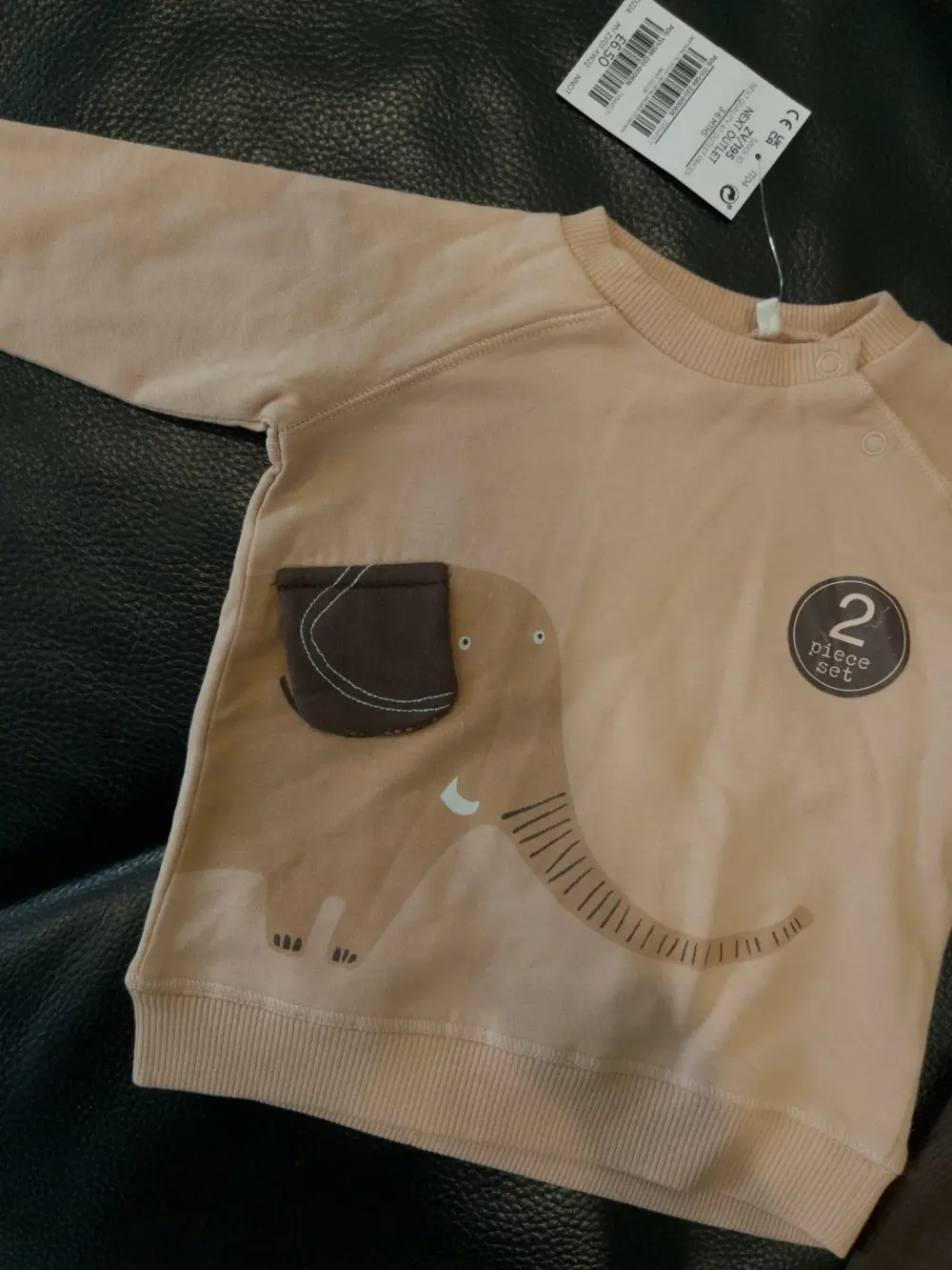 Set bộ đồ ấm dài tay Next baby họa tiết con voi ( size 3/6m, 6/9m, 1.5/2y ) - Ảnh 3