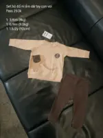 Set bộ đồ ấm dài tay Next baby họa tiết con voi ( size 3/6m, 6/9m, 1.5/2y )