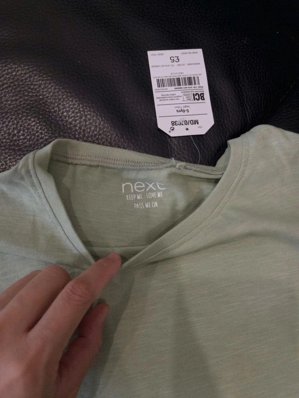 Áo thun ngắn tay Next baby màu xanh pastel ( Size 5/6y, 6/7y ) - Ảnh 4