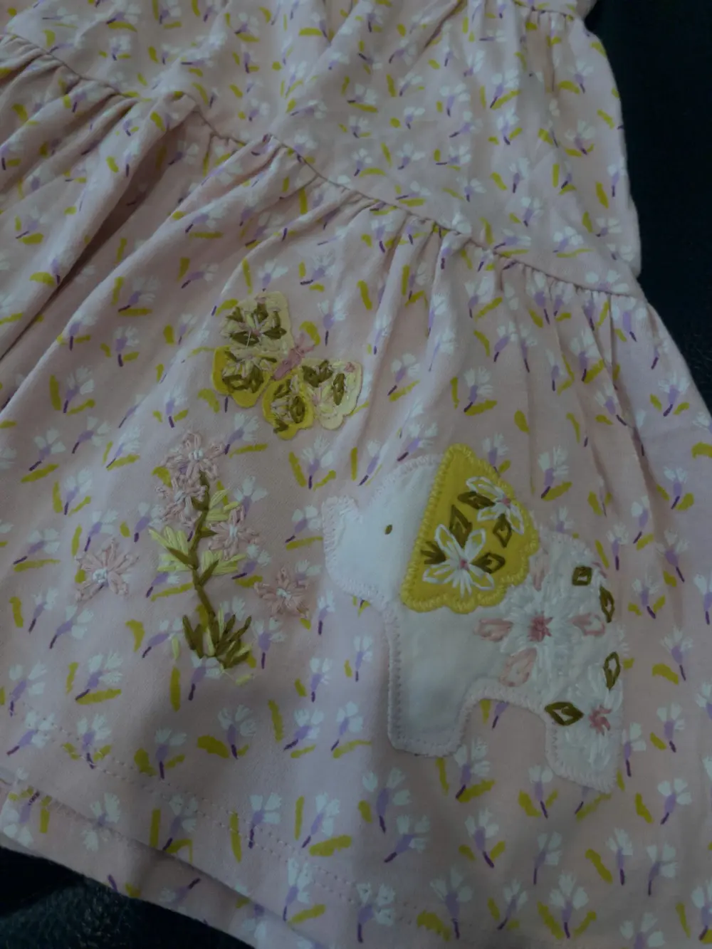 Váy xòe nhiều tầng họa tiết hoa nhí Next baby màu hồng ( Size 9/12m) - Ảnh 4