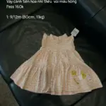 Váy xòe nhiều tầng họa tiết hoa nhí Next baby màu hồng ( Size 9/12m)