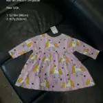 Váy tay dài họa tiết unicorn Next baby màu tím pastel ( Size12/18m, 6/7y )