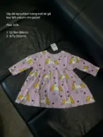 Váy tay dài họa tiết unicorn Next baby màu tím pastel ( Size12/18m, 6/7y )