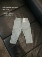 Quần Linen dài Next babay màu xanh ngọc ( size 12/18m, 1.5/2y )