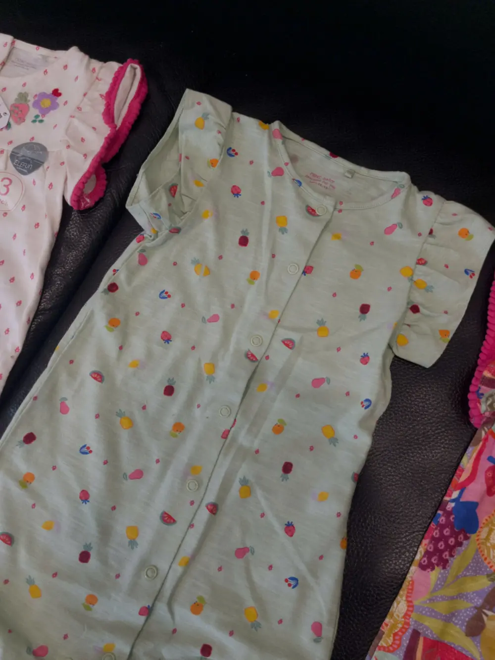 Set 3 body đùi tay bèo họa tiết trái cây Next baby 3 màu ( Size 12/18m, 1.5/2y ) - Ảnh 4