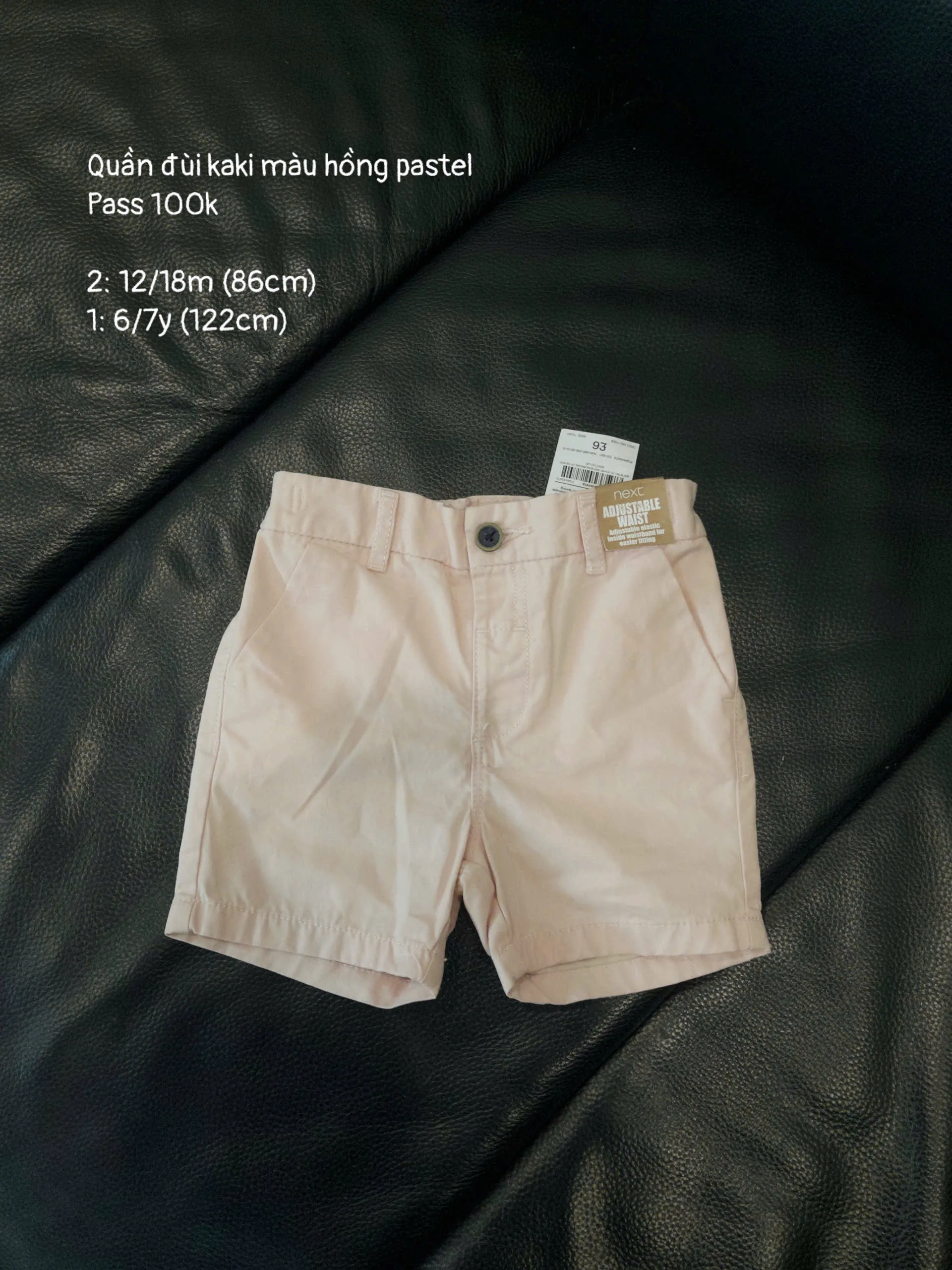 z7340091575692_2b1a7a93a9ae9441d4456d011a349d27 Quần short kaki Next babay màu hồng pastel ( size 12/18m, 6/7y ) - Ảnh 1