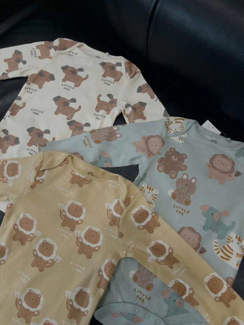 Set 3 bộ body dài tay họa tiết sư tử Next baby 3 màu ( Size 1.5/2y) - Ảnh 2